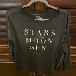 Stars, Moon, Sun top size XS